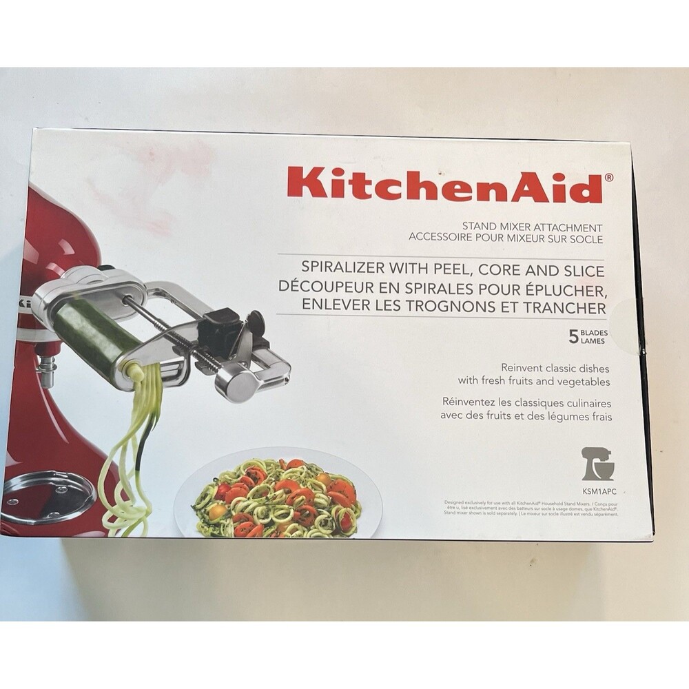 KitchenAid KSM1AP Spiralizer Attachment for Stand Mixer with Peel Core and Slice